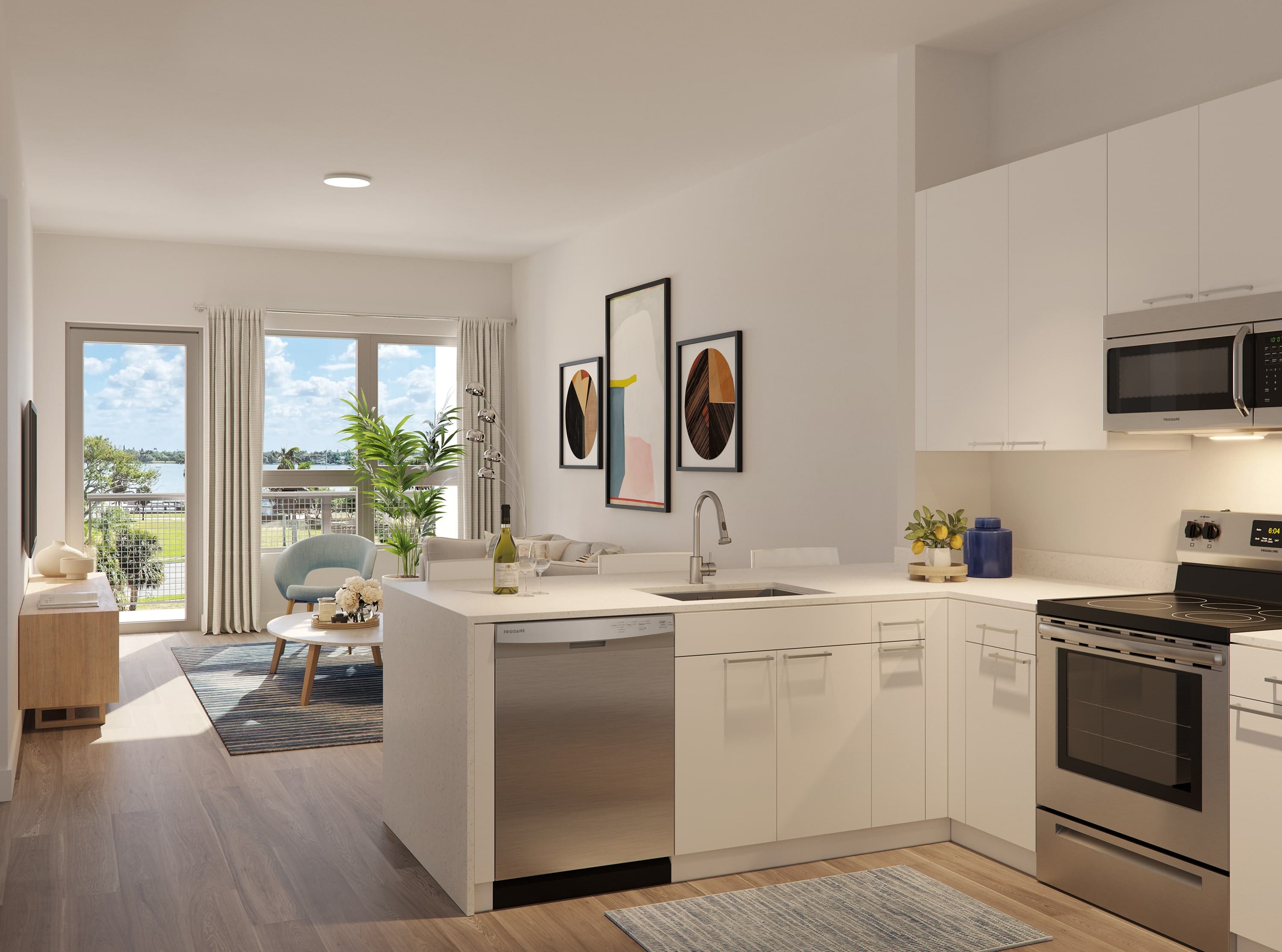 Snapshot of Waterfront Apartments With Applicable Kitchen Standards
